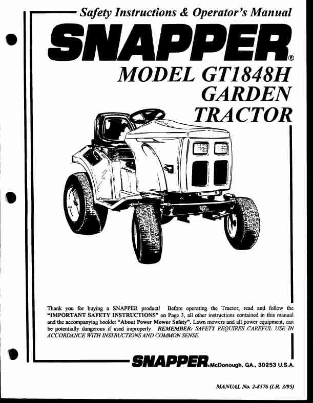 Snapper Lawn Mower GT1848H-page_pdf